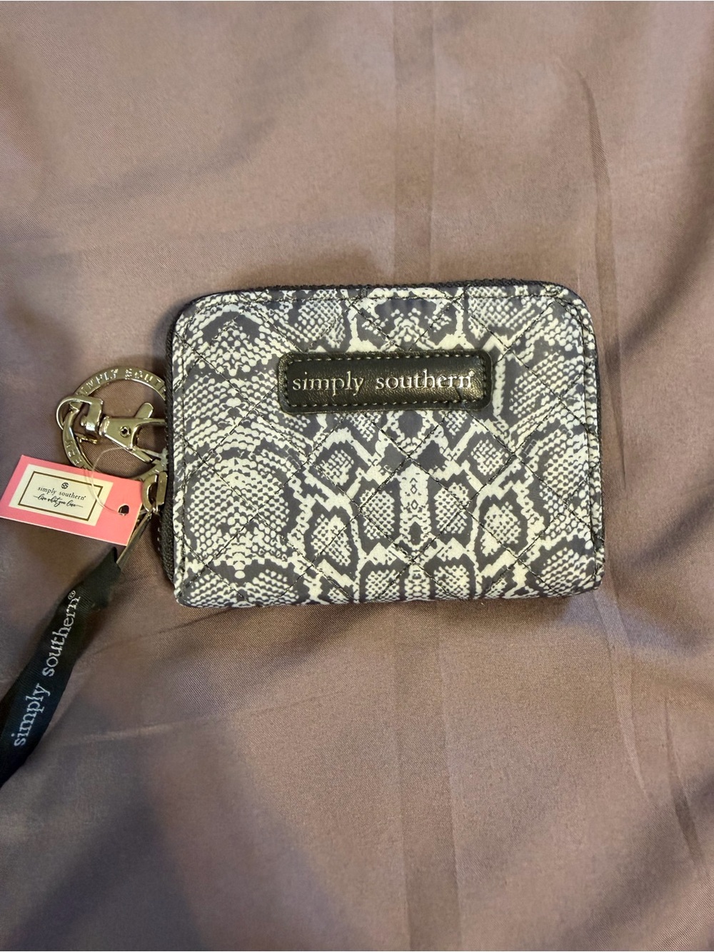 Simply Southern Black & White Snake Print Wallet